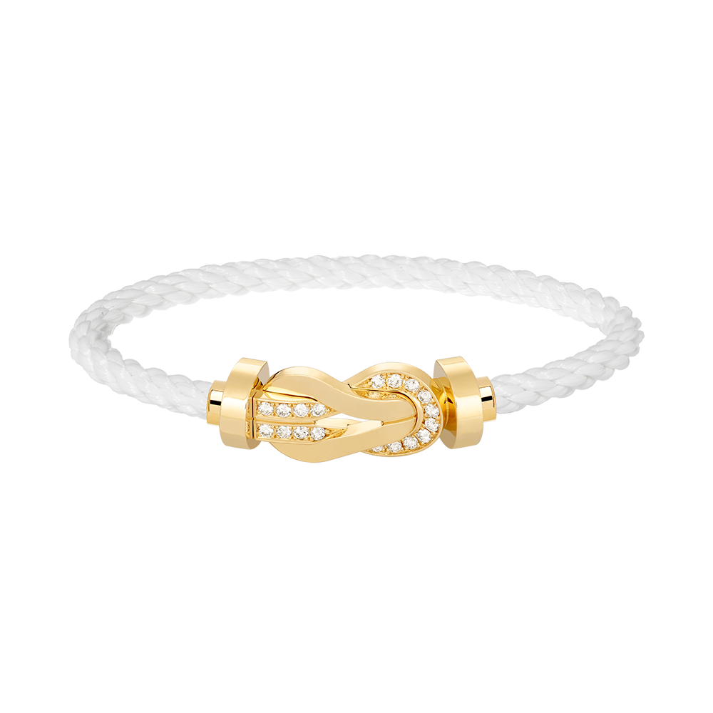 [Angela Jewellery]CHANCE LARGE 8 FIGURE BUCKLE HALF DIAMOND BRACELET GOLD