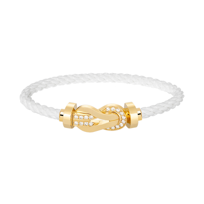 [Angela Jewellery]CHANCE LARGE 8 FIGURE BUCKLE HALF DIAMOND BRACELET GOLD