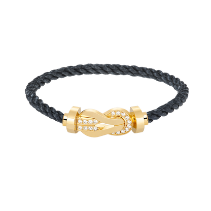 [Angela Jewellery]CHANCE LARGE 8 FIGURE BUCKLE HALF DIAMOND BRACELET GOLD