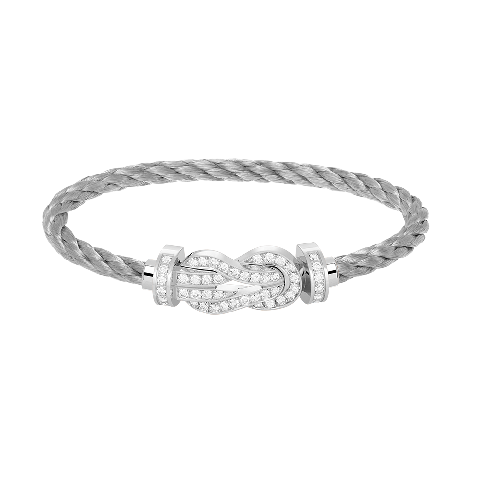 [Angela Jewellery]CHANCE LARGE 8 FIGURE BUCKLE FULL DIAMOND BRACELET SILVER