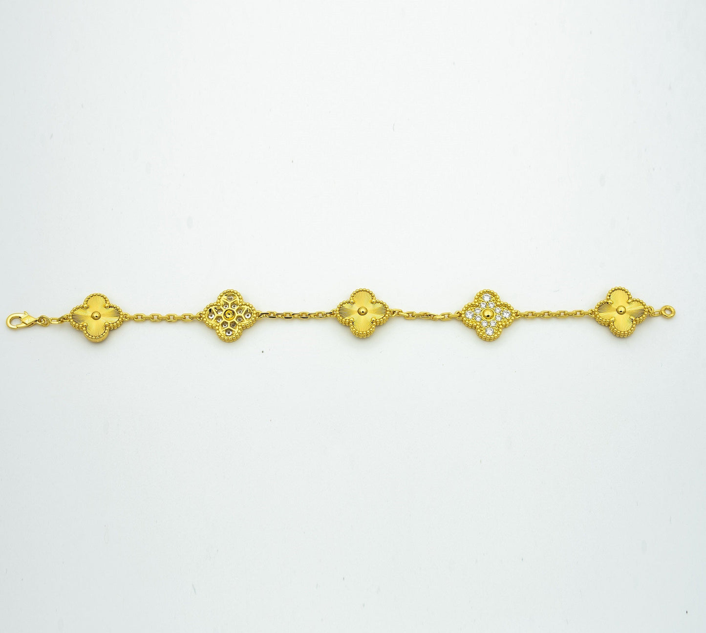 [Angela Jewellery]CLOVER BRACELET 5 MOTIFS GOLD DIAMOND