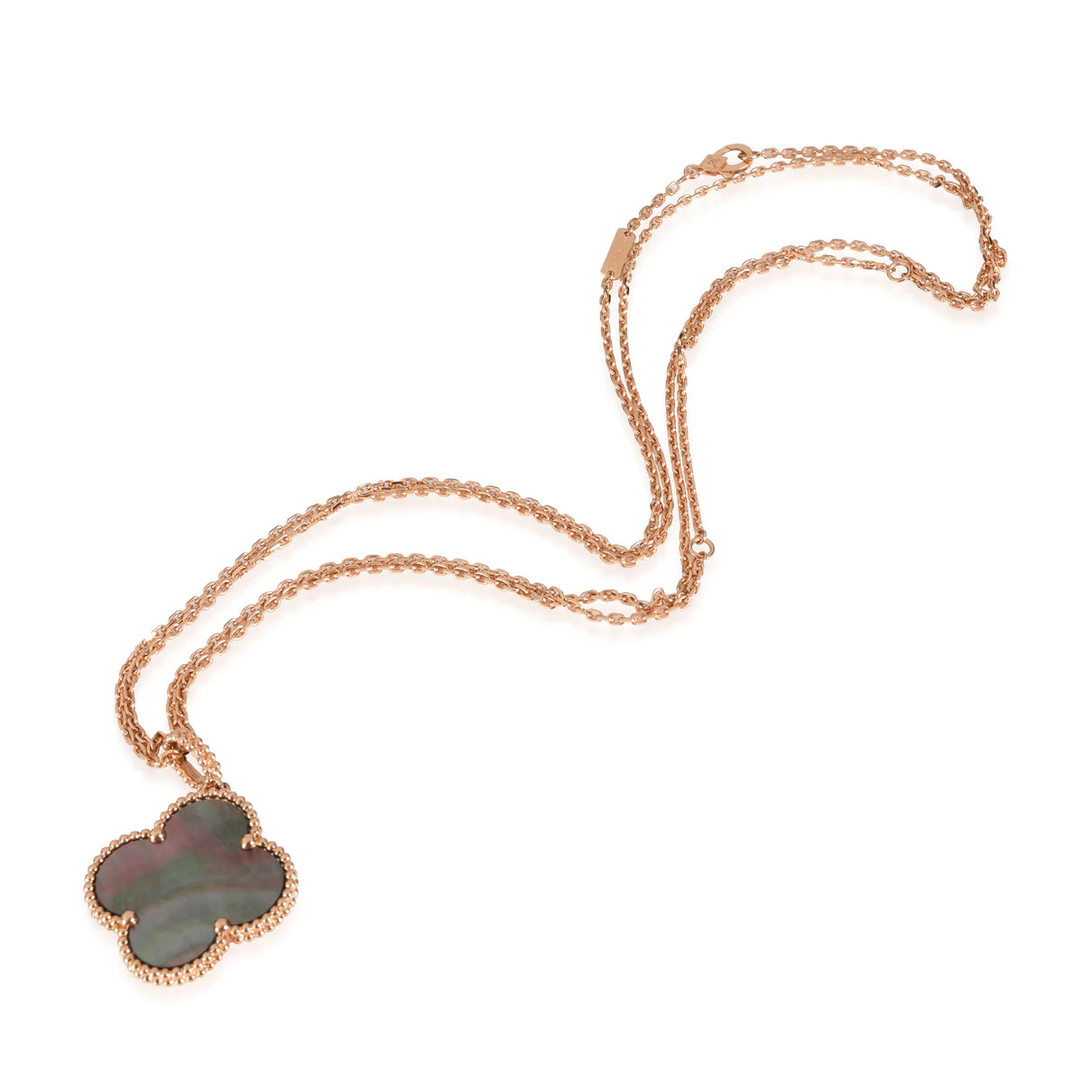 [Angela Jewellery]CLOVER 25MM GOLD DARK MOP BIG CLOVER NECKLACE