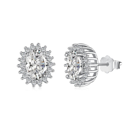 Angela Jewelry]Delicate Radiant Oval Cut Daily Earrings