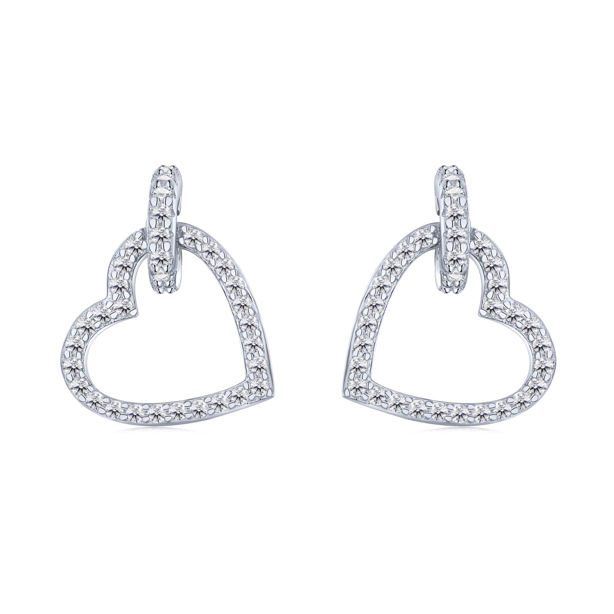 Angela Jewelry]Dainty Heart Shape Earrings