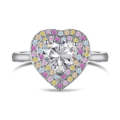 Angela Jewelry]Delicate Ebullient Heart Shape Wedding Ring