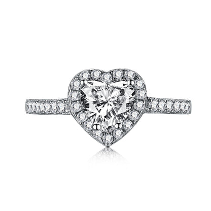 Angela Jewelry]Eternity Splashy Romantic Heart Shape Lover Ring