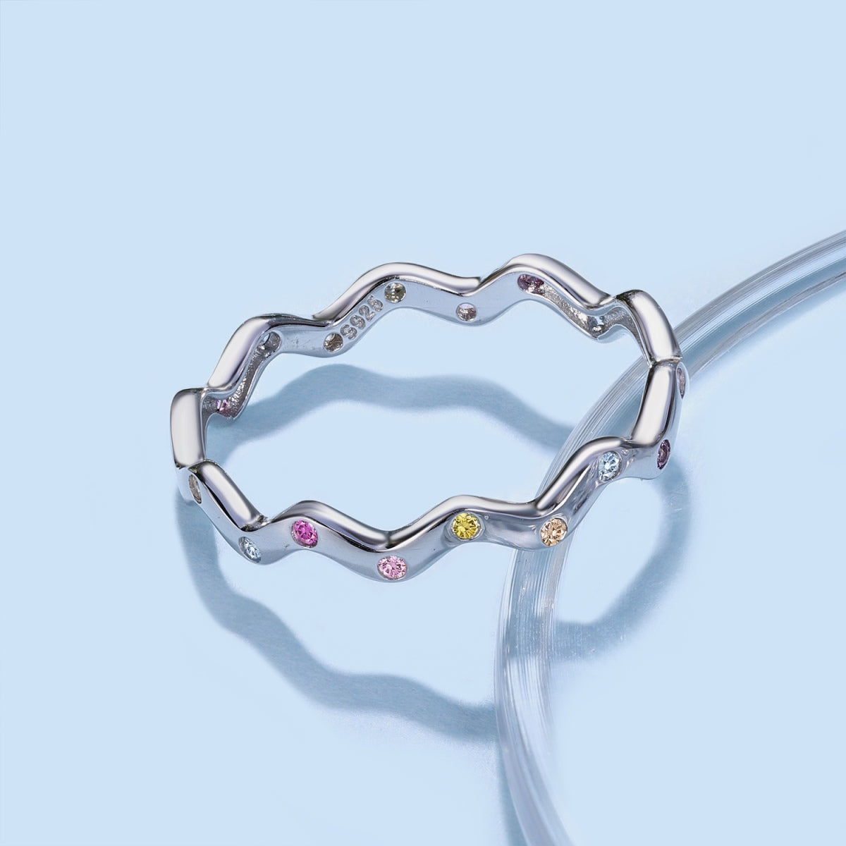 Angela Jewelry]Ornate Vibrant Round Cut Daily Ring