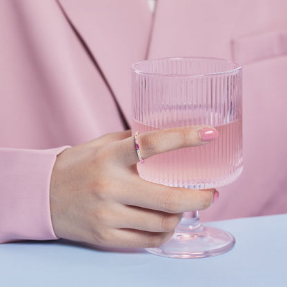 Angela Jewelry]Exquisite Multicolored Emerald Cut Daily Ring