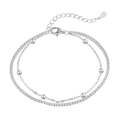 Angela Jewelry]Delicate Bead Double Layer Bracelet