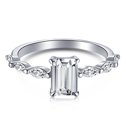 Angela Jewelry]1.0 Carat Dainty Resplendent Radiant Cut Daily Ring