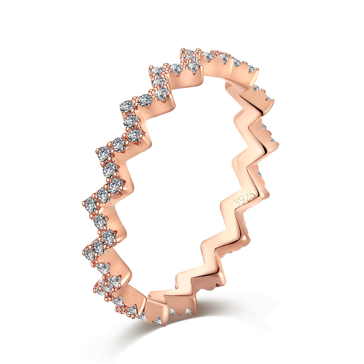 Angela Jewelry]Delicate Enchanting Wave Shape Daily Ring