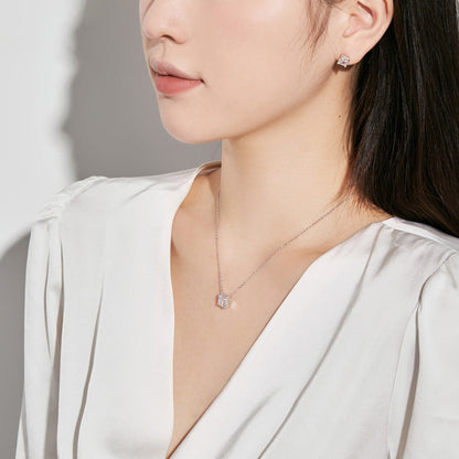 Angela Jewelry]1.0 Carat Radiant Princess Cut Wedding Earrings