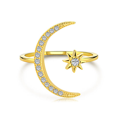 Angela Jewelry]Eternity Moon & Star Ring