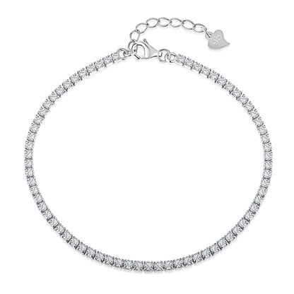 Angela Jewelry]Radiant Shinning Princess Cut Tennis Bracelet