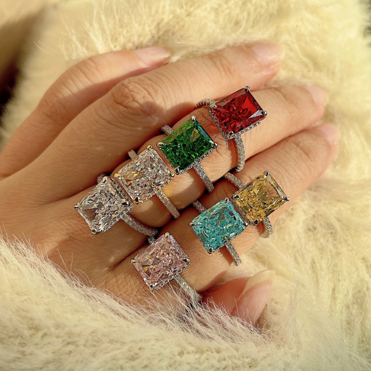 Angela Jewelry]4.0 Carat Luxurious Engagement Ring