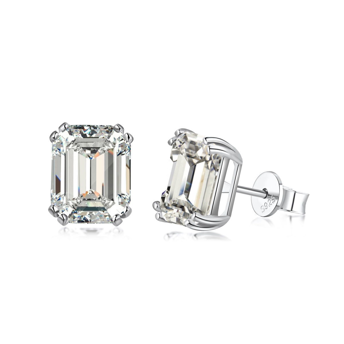 Angela Jewelry]Dazzling Square Shape Earrings