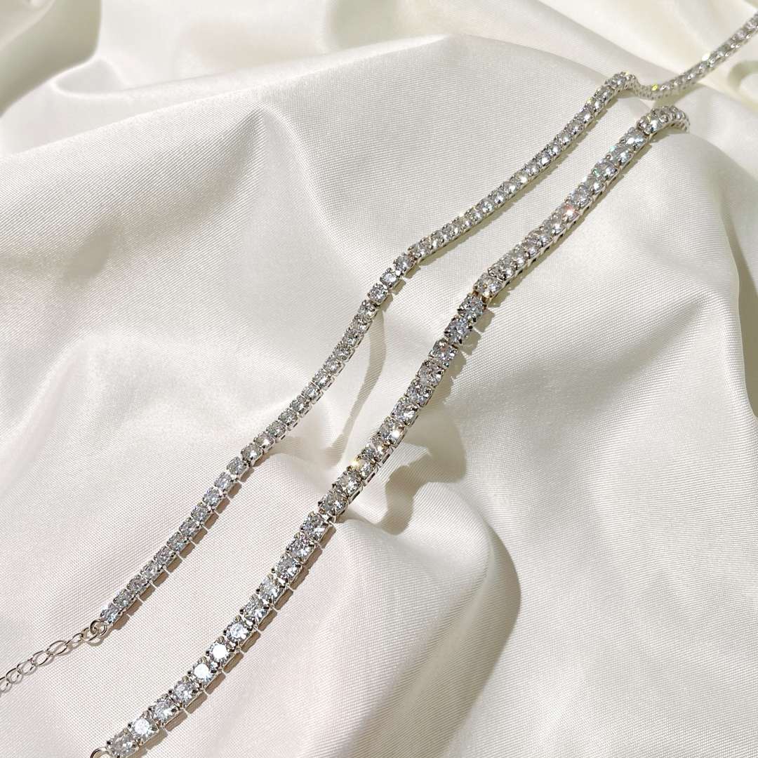 Angela Jewelry]Elegant Tennis Chain Necklace