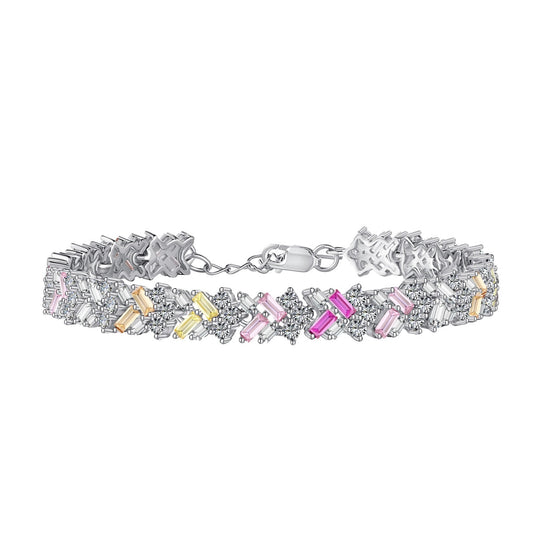 Angela Jewelry]Dazzling Unique Multi Shape Daily Bracelet