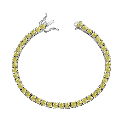 Angela Jewelry]Ornate Dazzling Round Cut Tennis Bracelet