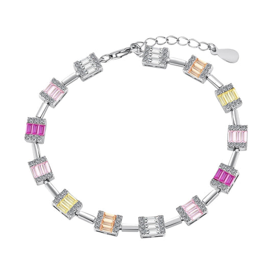 Angela Jewelry]Dainty Charming Emerald Cut Daily Bracelet