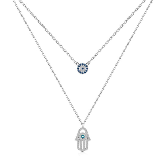 [Angela Jewellery]Angela Jewelleryn Eye Hamsa Palm Necklace