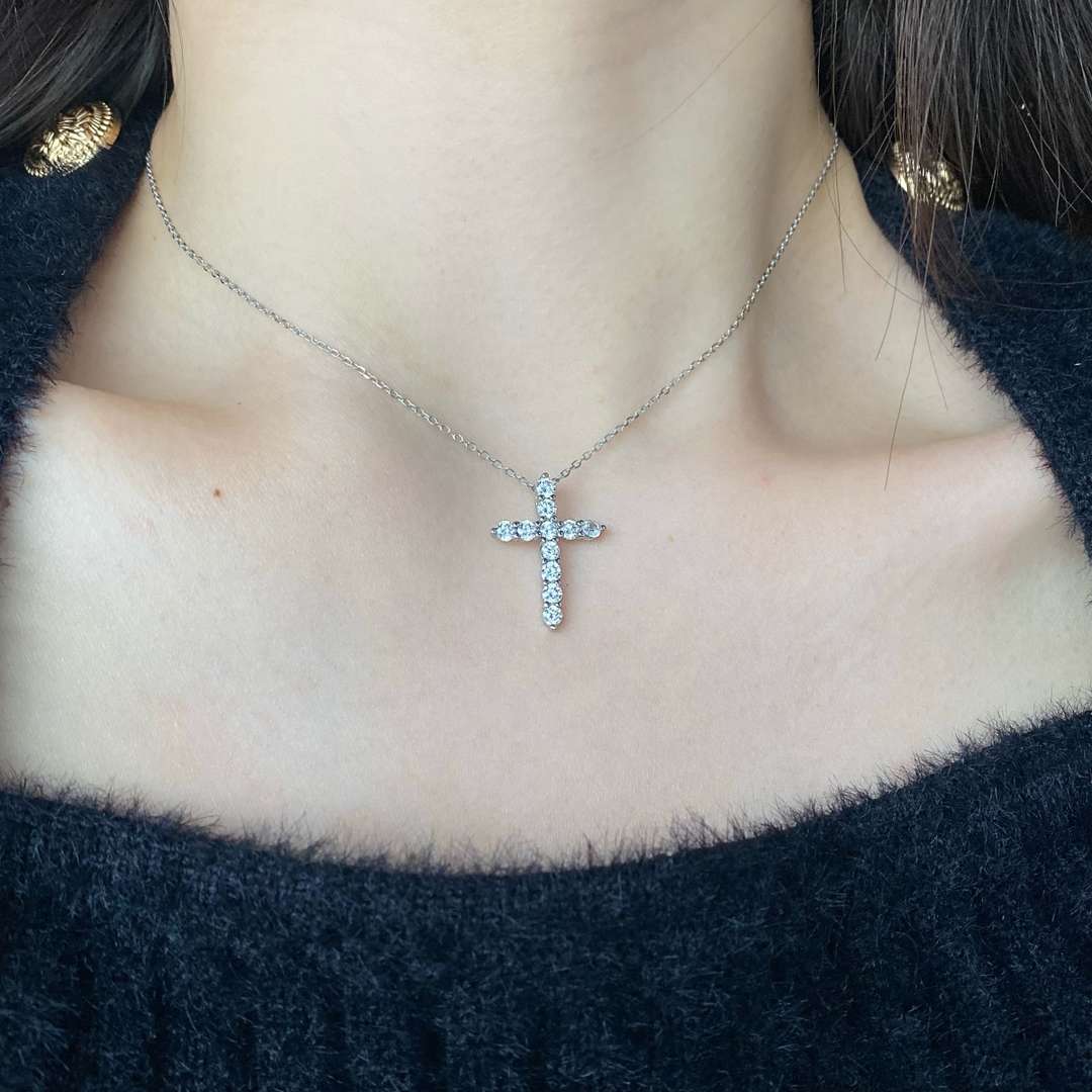 Angela Jewelry]Unique Cross Shape Necklace