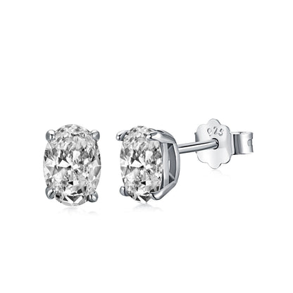Angela Jewelry]Oval Classic Dignified Elegant Earrings