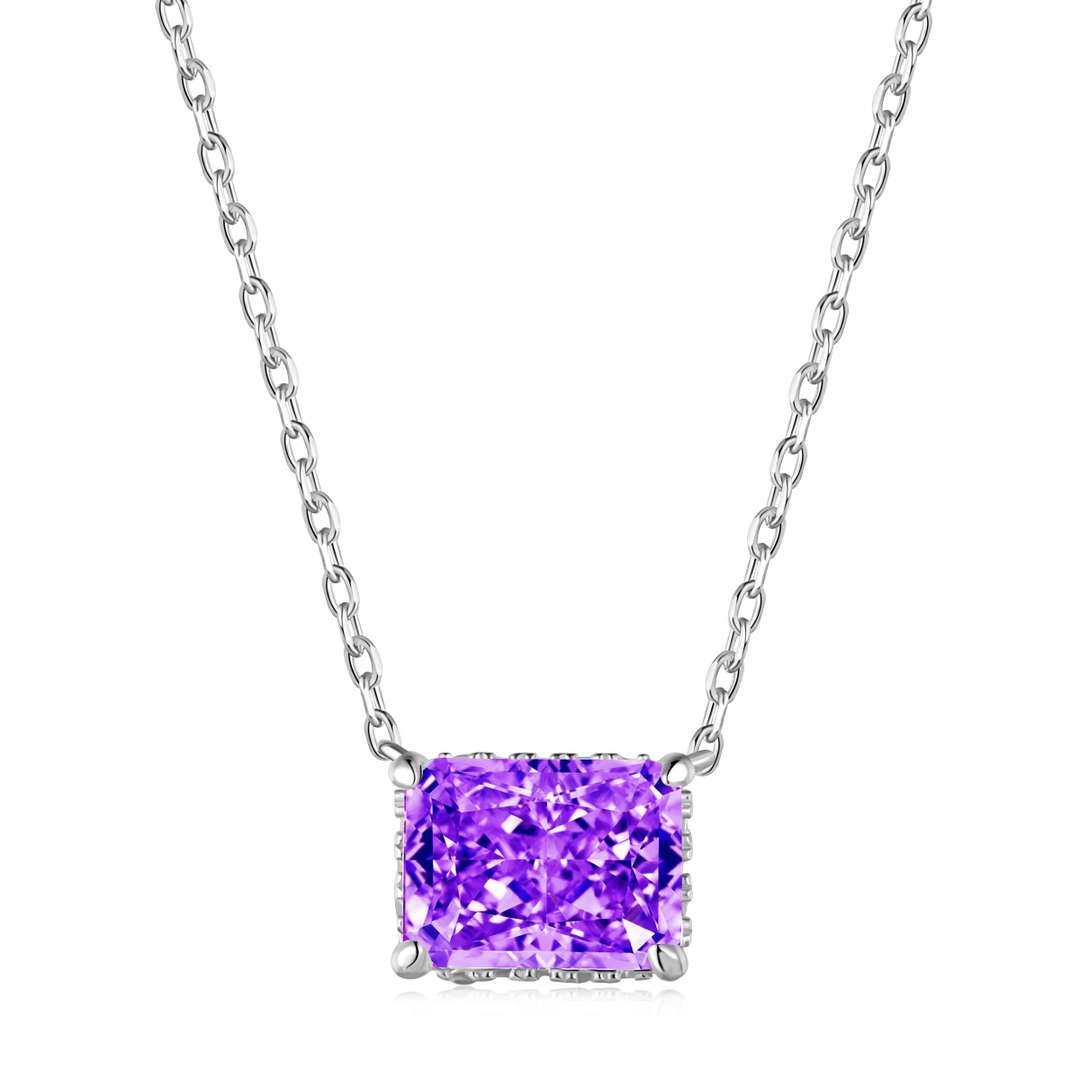 Angela Jewelry]Luxurious Square Shape Colorful Necalack