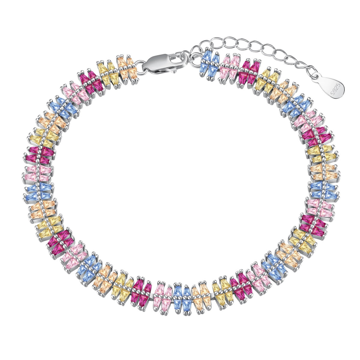 Angela Jewelry]Sparkling Exquisite Multi Cut Party Bracelet