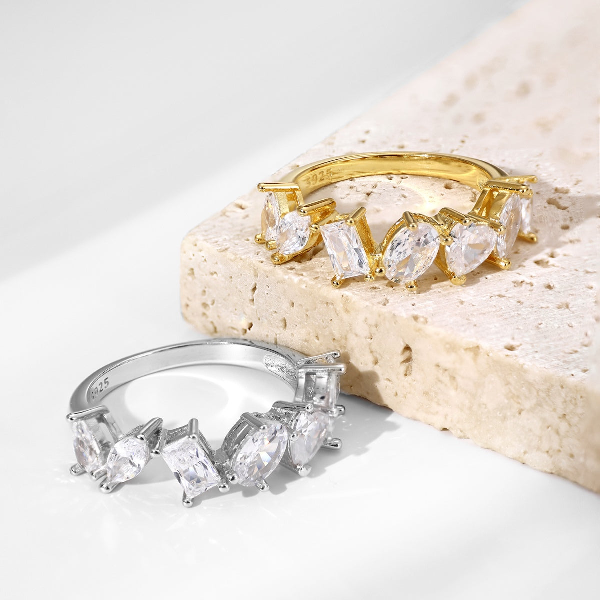 Angela Jewelry]Delicate Multi Cut Ring