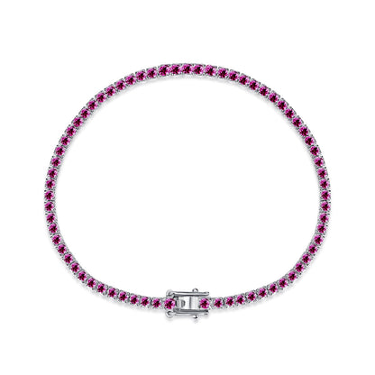 Angela Jewelry]Dazzling Colorful Round Cut Daily Bracelet