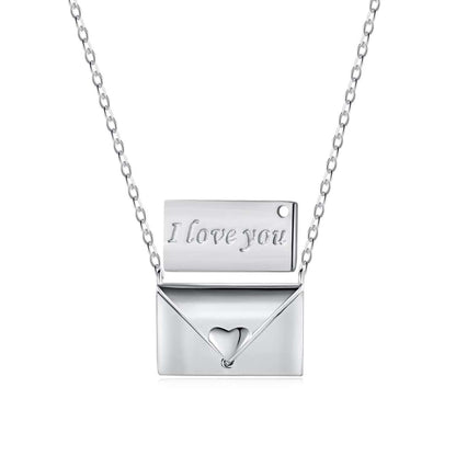 Angela Jewelry]Envelope Heart Shape Mother's Day Necklace