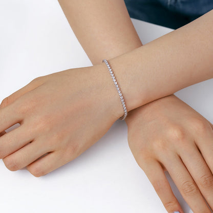 Angela Jewelry]Dazzling Sparkling Round Cut Daily Bracelet