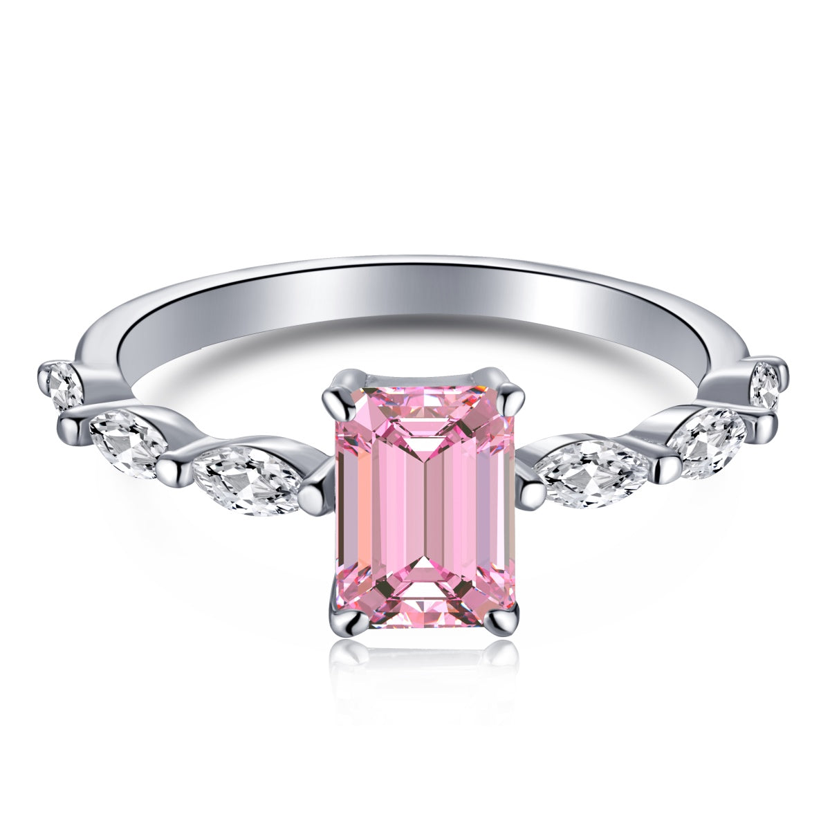 Angela Jewelry]1.0 Carat Dainty Resplendent Radiant Cut Daily Ring