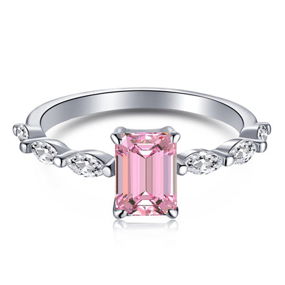 Angela Jewelry]1.0 Carat Dainty Resplendent Radiant Cut Daily Ring