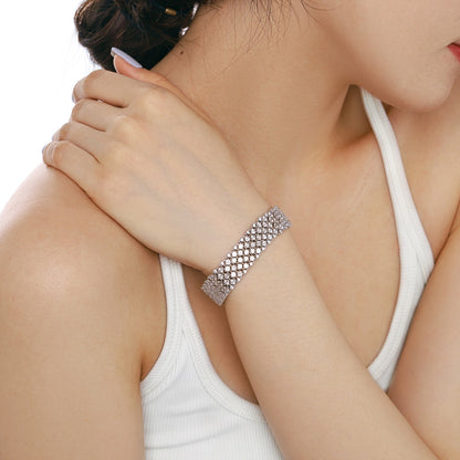 Angela Jewelry]Ornate Elegant Round Cut Party Bracelet