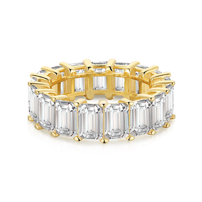 Angela Jewelry]0.75 Carat Elegant Emerald Cut Tennis Ring