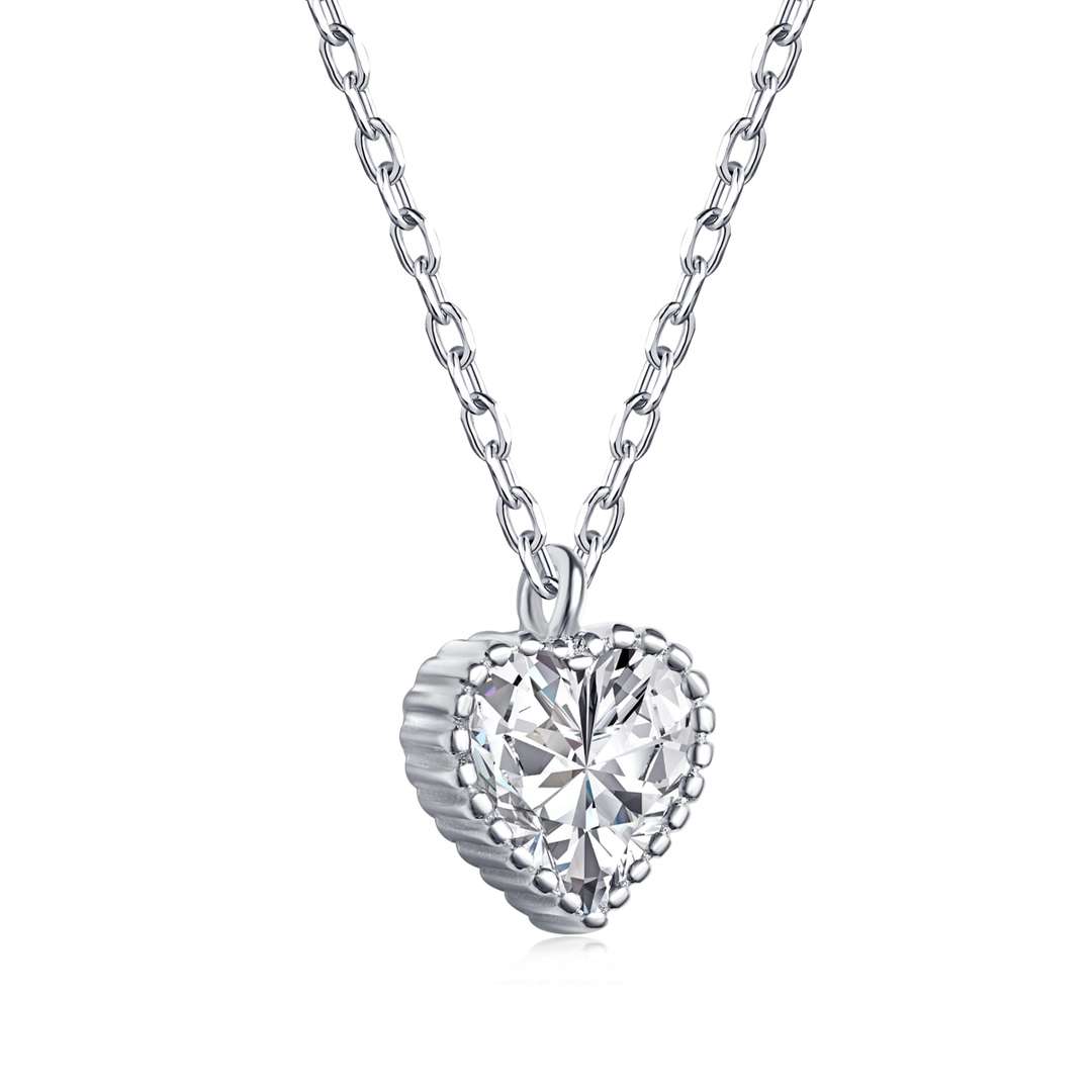 Angela Jewelry]Ornate Heart Shape Necklace