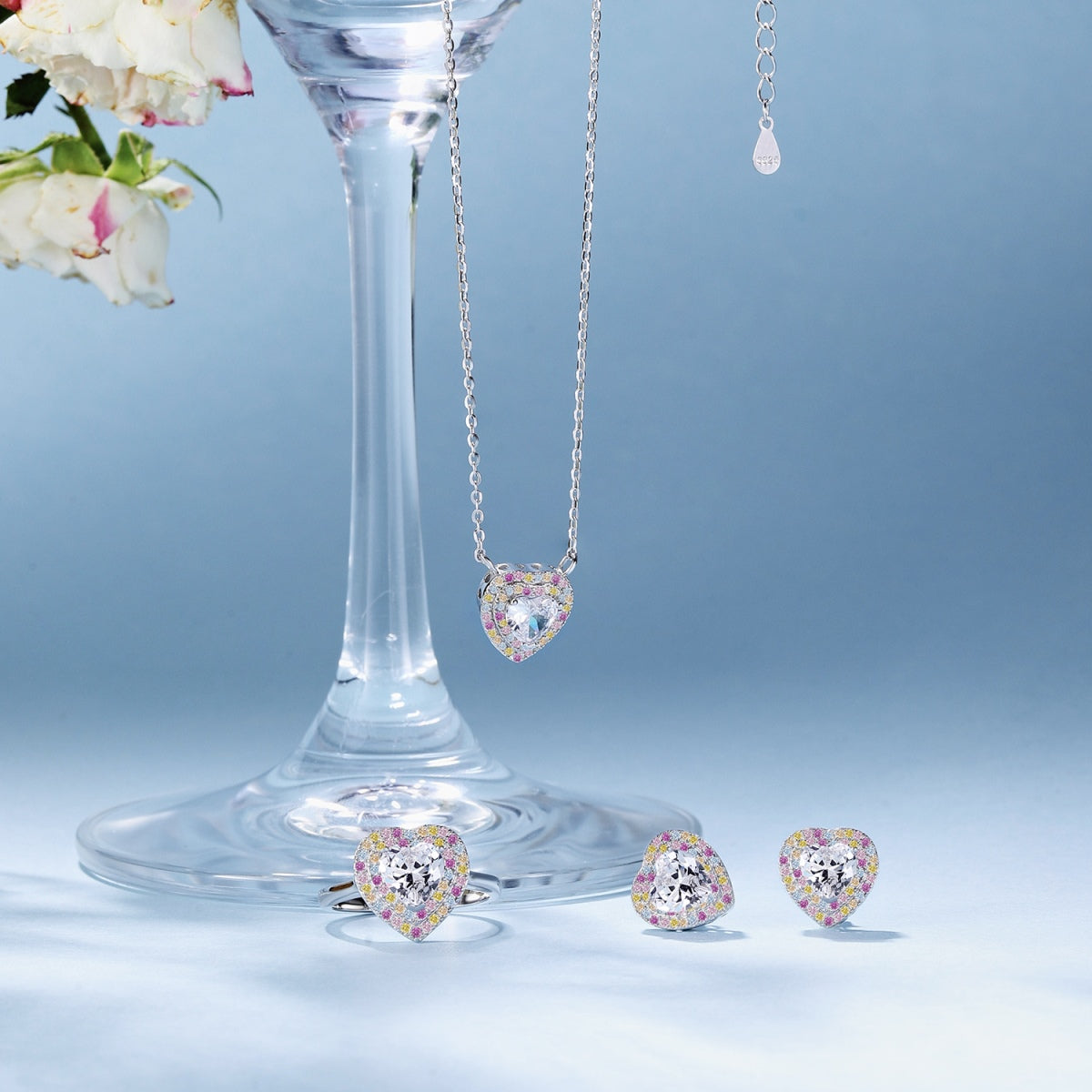 Angela Jewelry]Exquisite Heart Shape Necklace