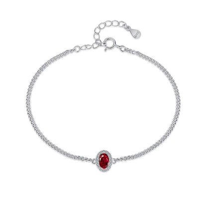 Angela Jewelry]Exquisite Oval Shape Bracelet