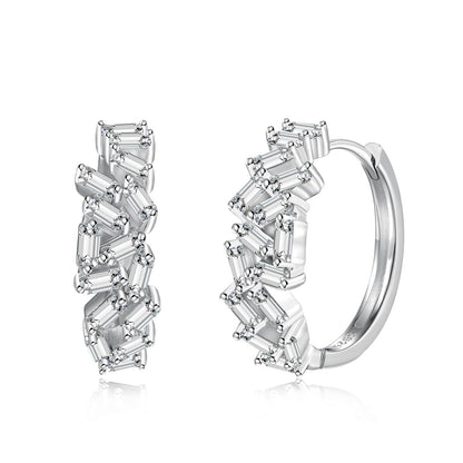 Angela Jewelry]Dazzling Colorful Emerald Cut Daily Earrings
