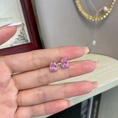 Angela Jewelry]Ornate Water Drop Shape Earrings