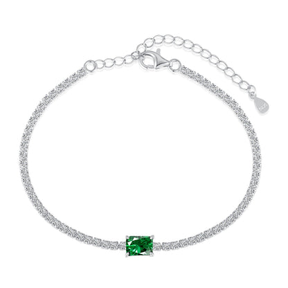 Angela Jewelry]1.0 Carat Unique Emerald Cut Banquet Bracelet