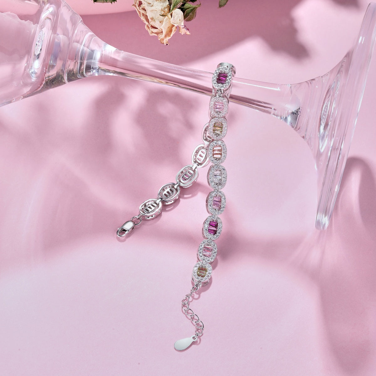 Angela Jewelry]Exquisite Ornate Emerald Cut Daily Bracelet