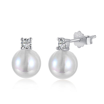 Angela Jewelry]Symphony Mermaid Pearl Earrings