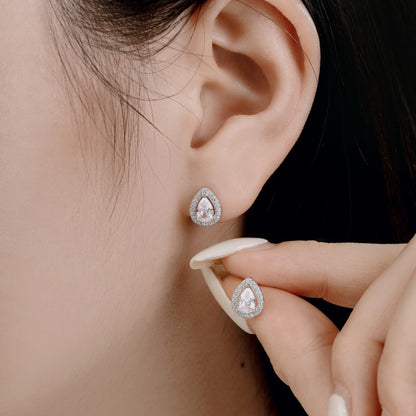 Angela Jewelry]Luxurious Water Drop Shape Earrings
