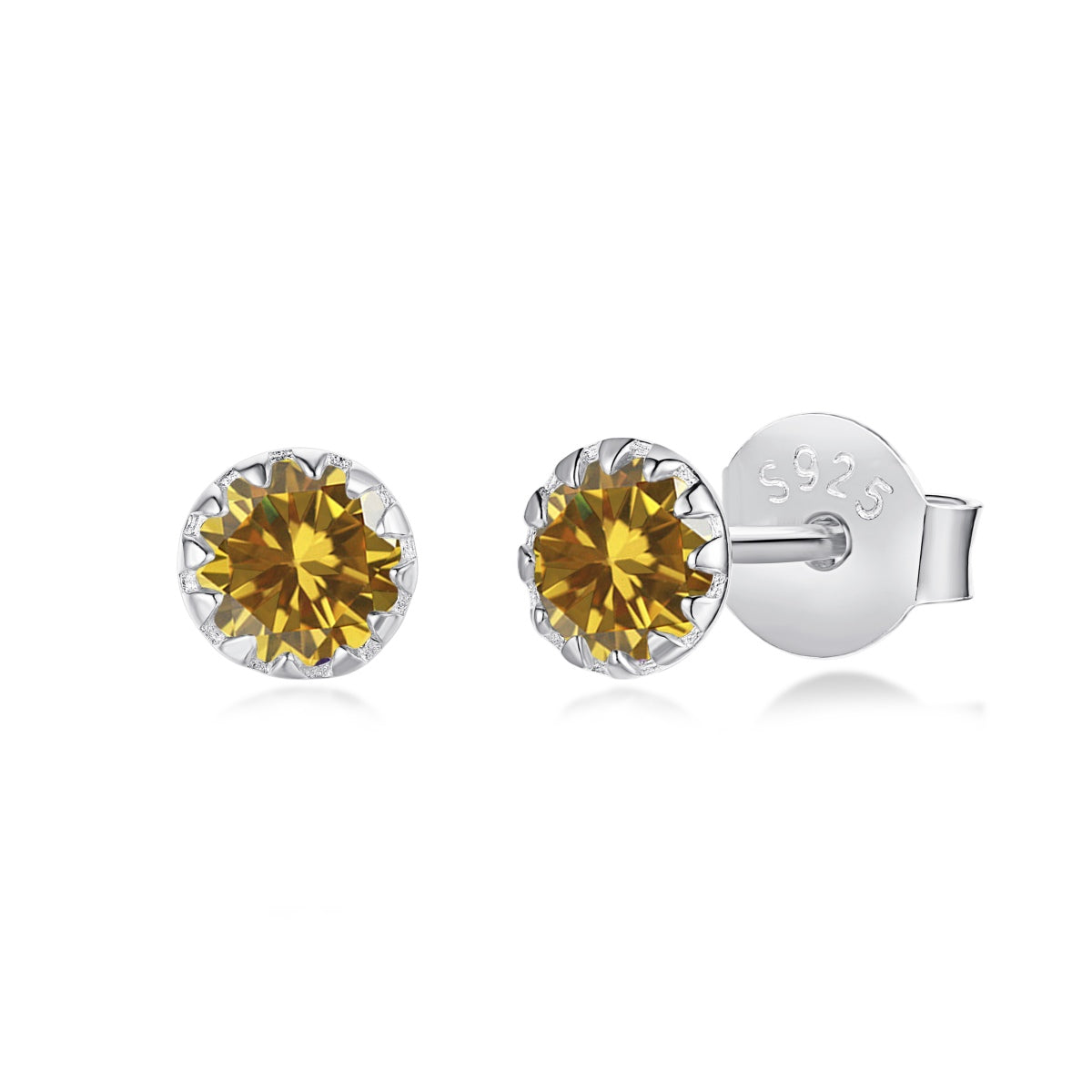 Angela Jewelry]Sparkling Colorful Round Shape Earrings