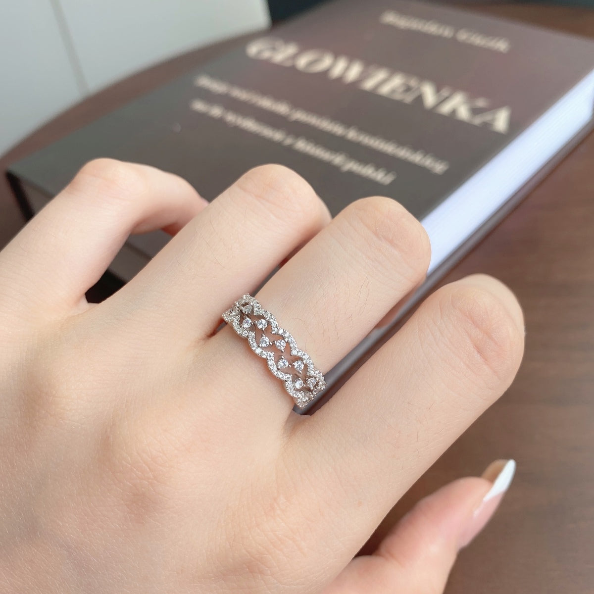 Angela Jewelry]Elegant Resplendent Round Shape Party Ring