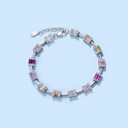 Angela Jewelry]Dainty Charming Emerald Cut Daily Bracelet