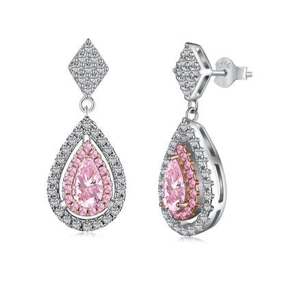 Angela Jewelry]Ornate Delicate Water Drop Shape Banquet Earrings